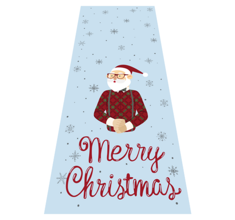 Christmas vinyl rug happy hipster christmas - TenStickers