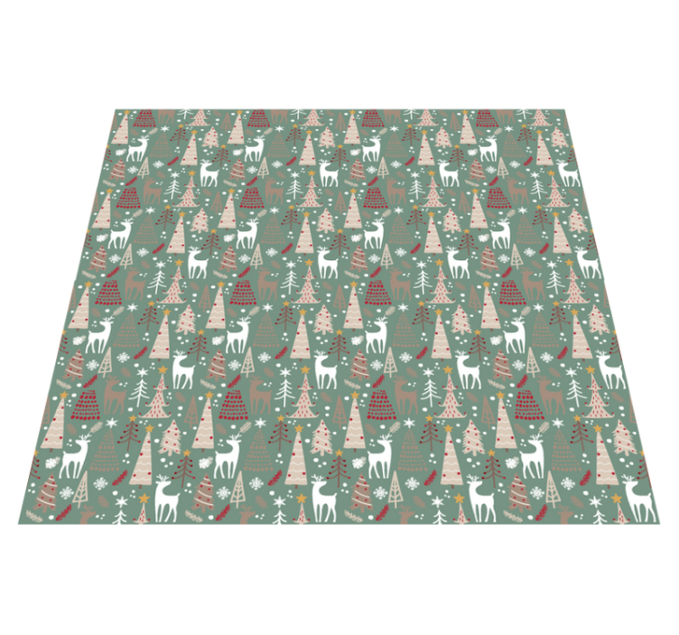 Christmas forest pattern christmas vinyl rug - TenStickers
