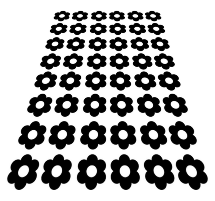 Flower vinyl rug floral sticker sheet - TenStickers