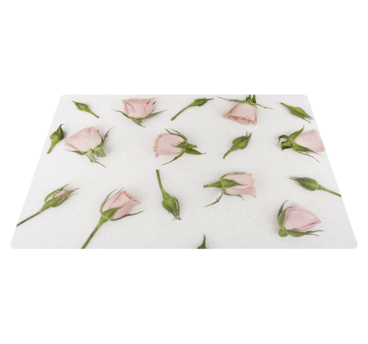 Flower vinyl rug romantic spring blossom - TenStickers