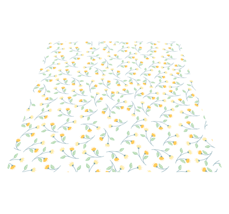 Flower vinyl rug in spring style - TenStickers