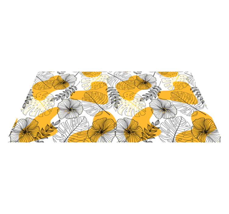 Flower vinyl rug in flower design kallax - TenStickers