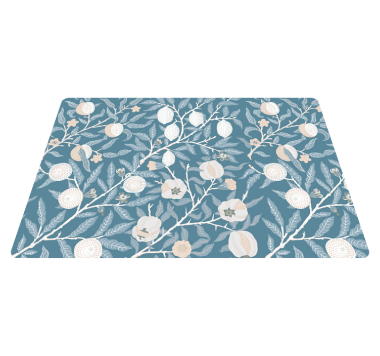 Fancy vintage pattern flower vinyl rug - TenStickers