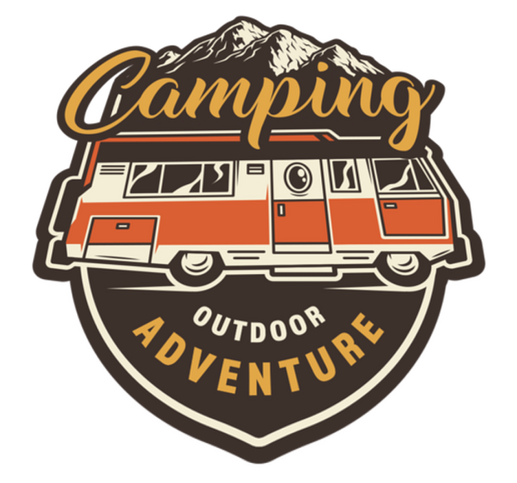 Flower vinyl rug for motorhome camping fun - TenStickers