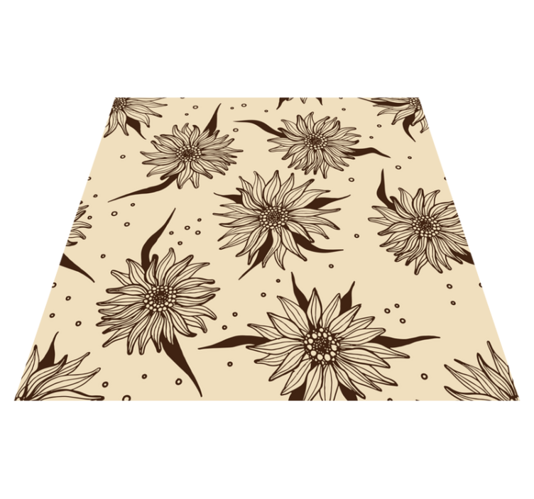 Old sunflower flower vinyl rug - TenStickers