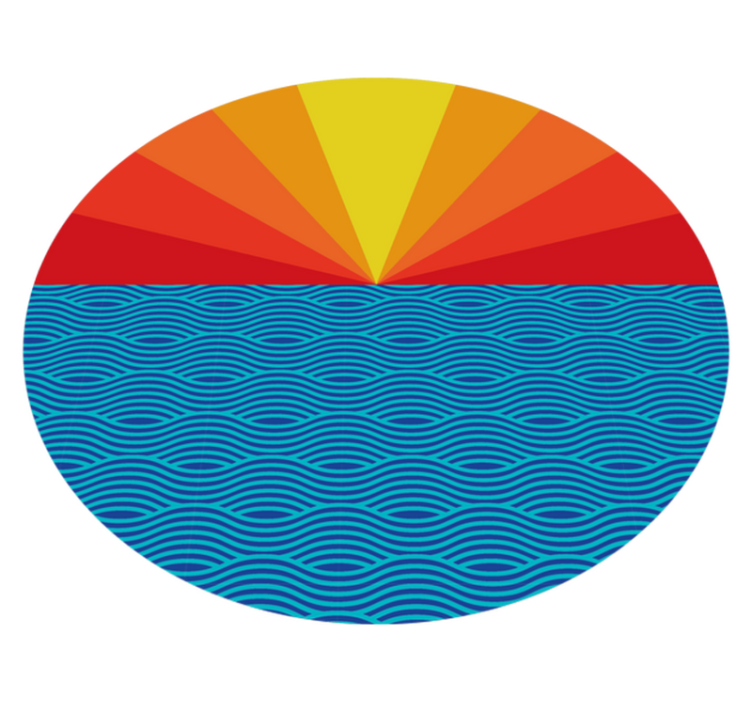 Vintage sunset bedroom vinyl rug - TenStickers