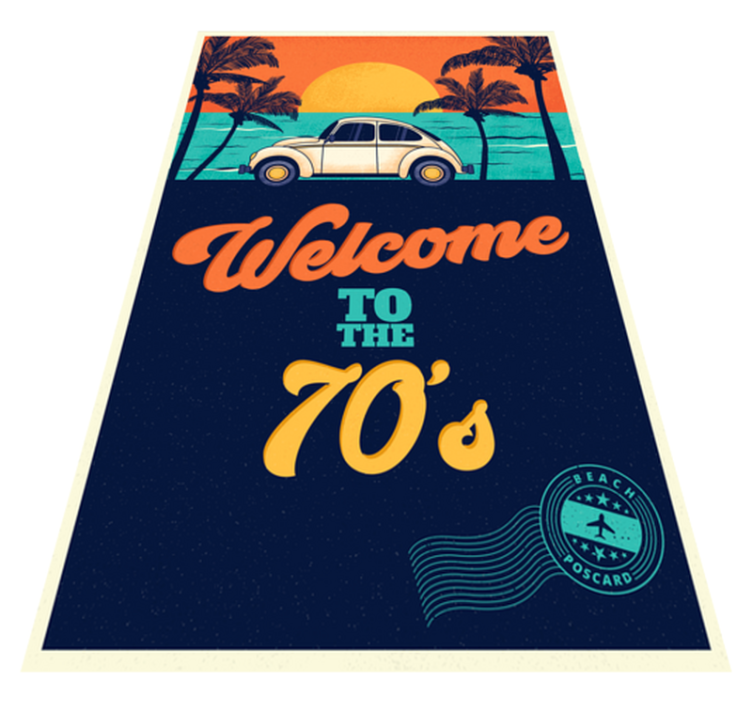 Vintage vinyl rug, step into the 70's vibe - TenStickers