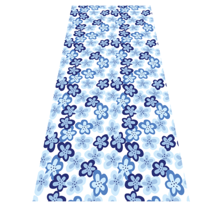 Nordic flower pattern flower vinyl rug - TenStickers