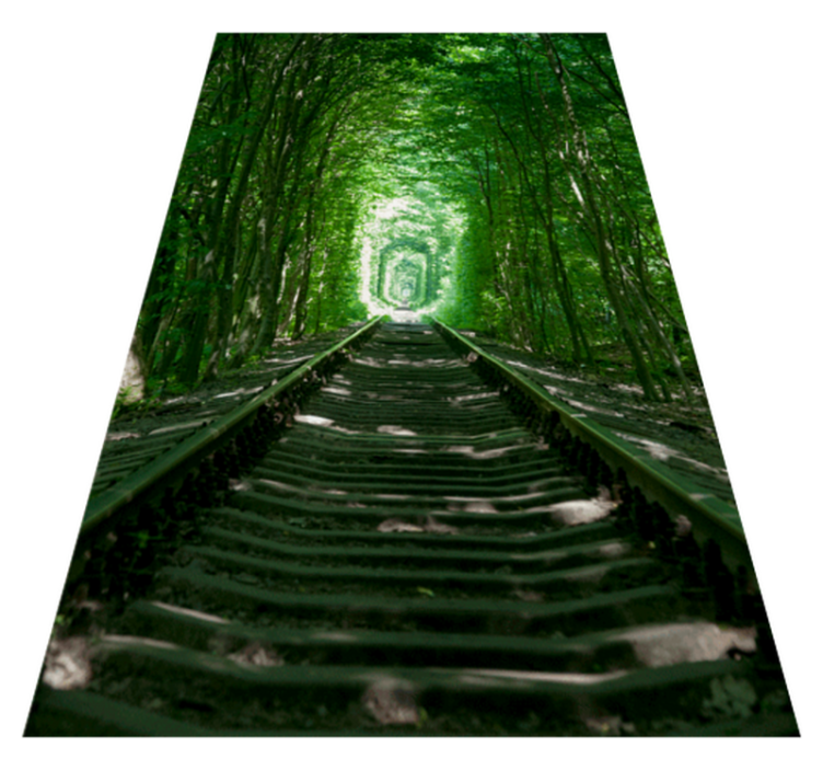 Flower vinyl rug path and foliage - TenStickers