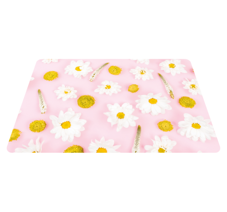 Flower vinyl rug with colorful flowers - TenStickers