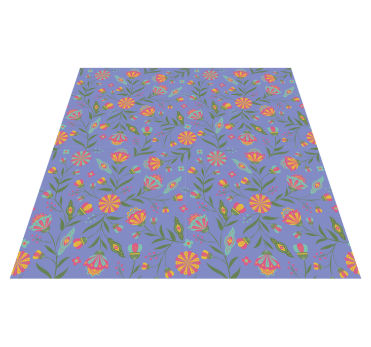 Cute design for kids flower vinyl rug - TenStickers