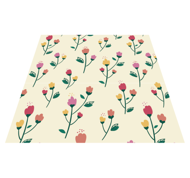 Flower vinyl rug poppy painting - TenStickers