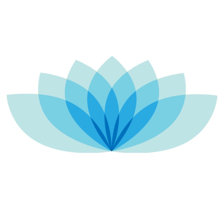 Flower vinyl rug in monochrome lotus design - TenStickers