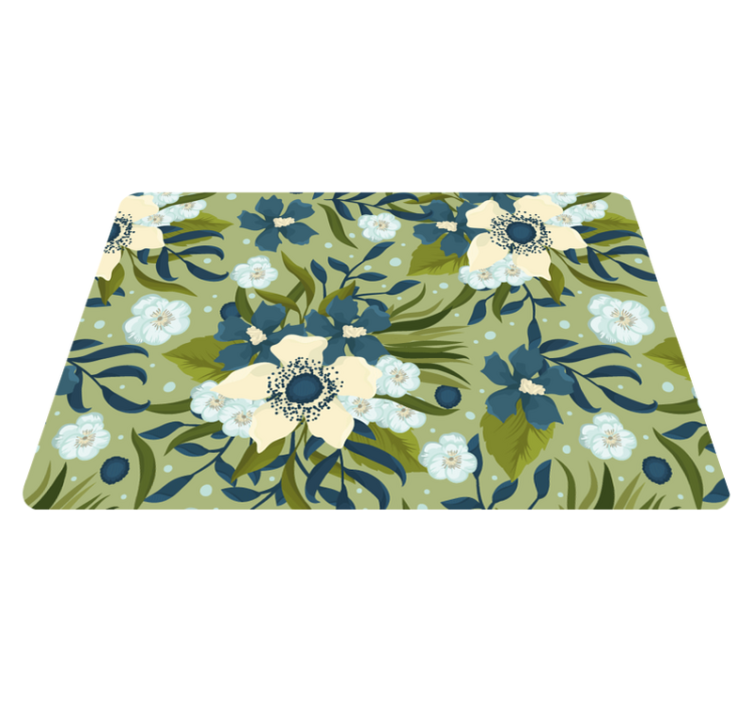Summer colourful style flower vinyl rug - TenStickers