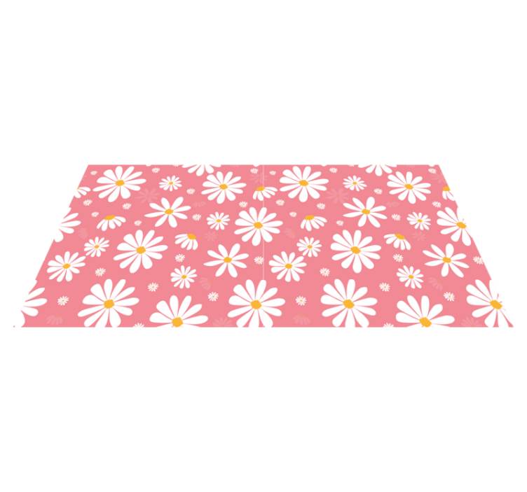 Vintage daisy flowers flower vinyl rug - TenStickers