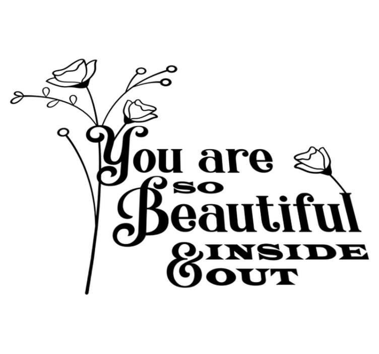 Flower vinyl rug beautiful flower inside out - TenStickers