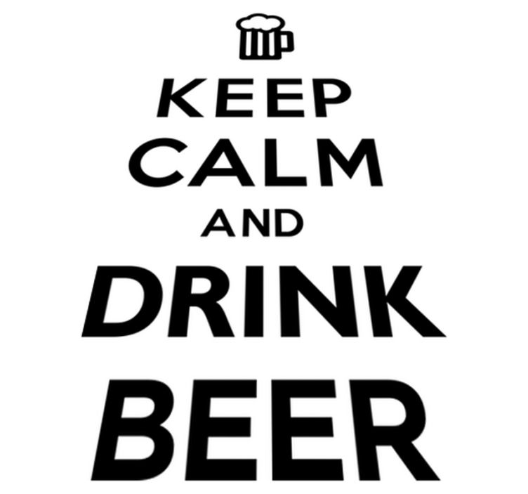 Calm and drink beer kitchen vinyl rug - TenStickers