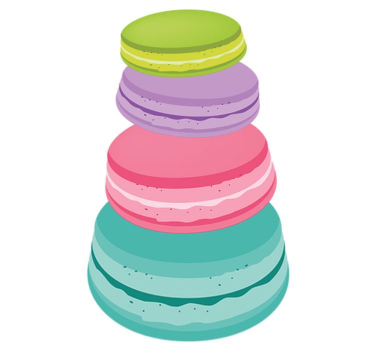 Kitchen vinyl rug in colorful macarons design - TenStickers