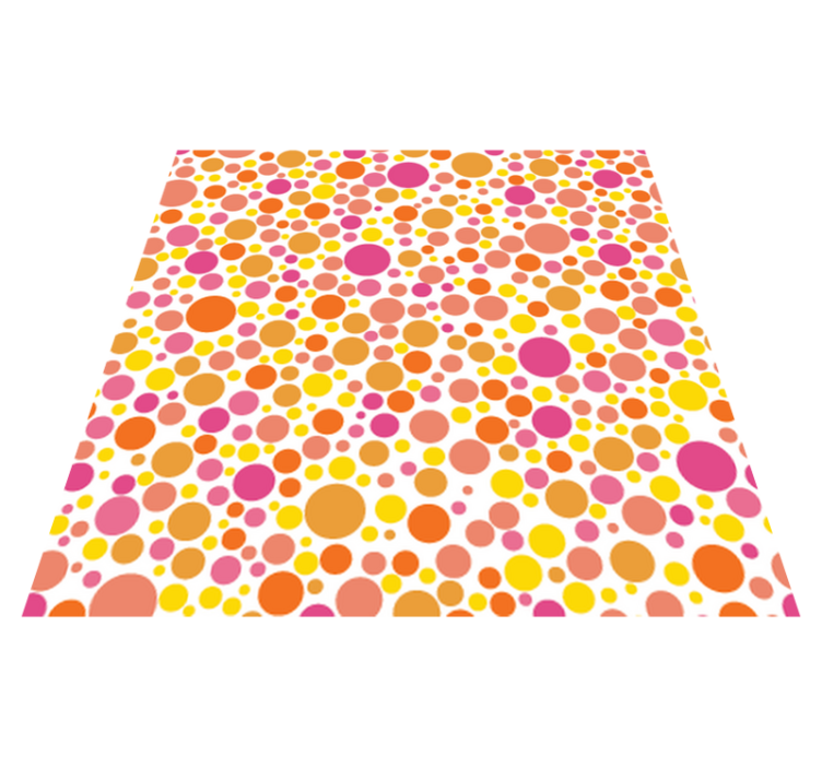 Dining room vinyl rug warm bubbles - TenStickers