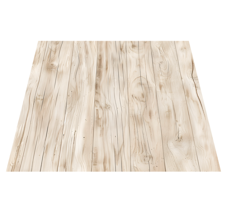 Dining room vinyl rug light wood table design - TenStickers