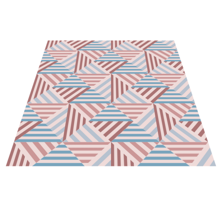 Dining room vinyl rug with abstract patterns - TenStickers