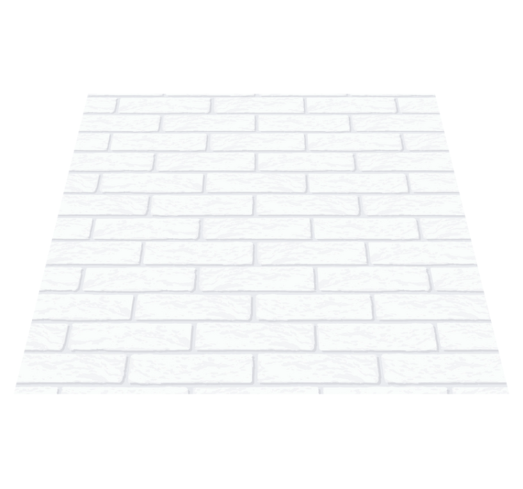 Kitchen vinyl rug in white brick pattern - TenStickers