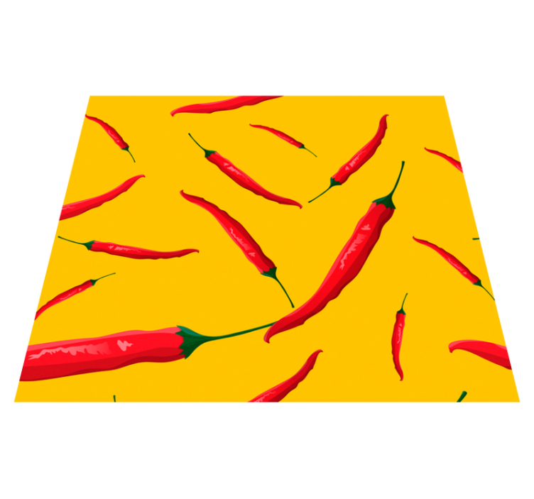 Red and yellow peppers kitchen vinyl rug - TenStickers