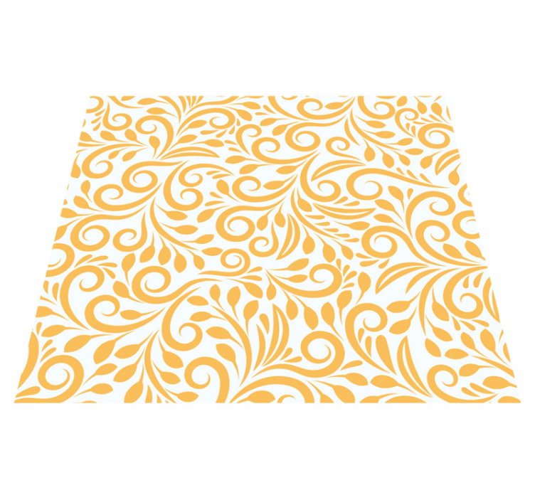 Polish yellow flower kitchen vinyl rug - TenStickers