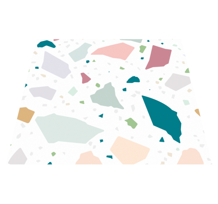 Kitchen vinyl rug in mediterranean terrazzo design - TenStickers