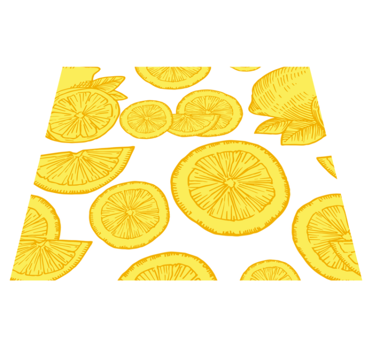 Kitchen vinyl rug orange and lemon design - TenStickers