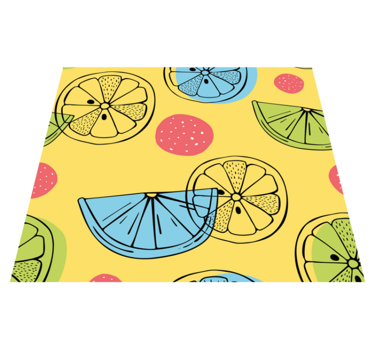 Citrus fruits kitchen vinyl rug - TenStickers