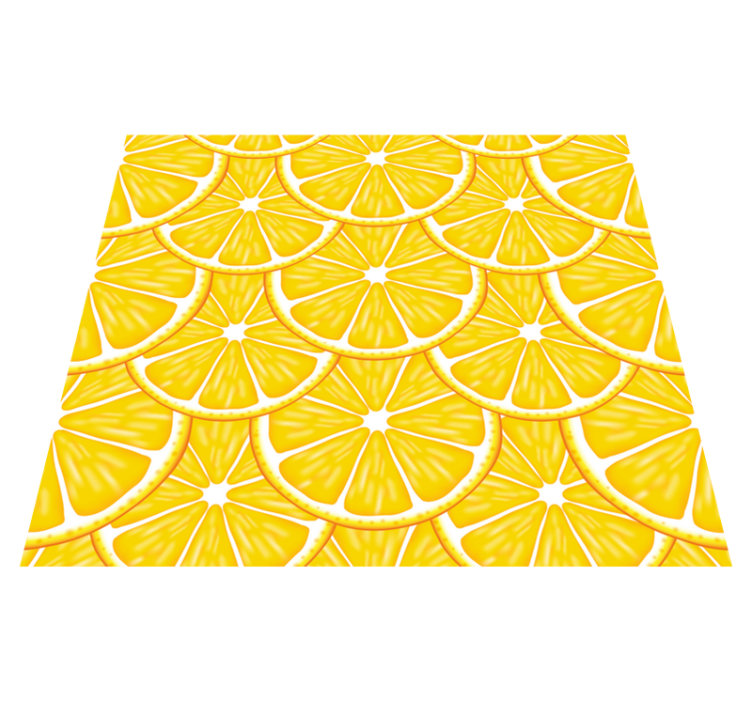 Kitchen vinyl rug with orange pattern - TenStickers