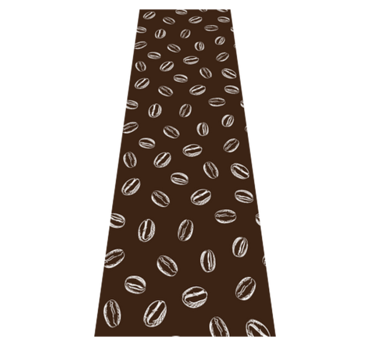 Kitchen vinyl rug with coffee beans pattern - TenStickers
