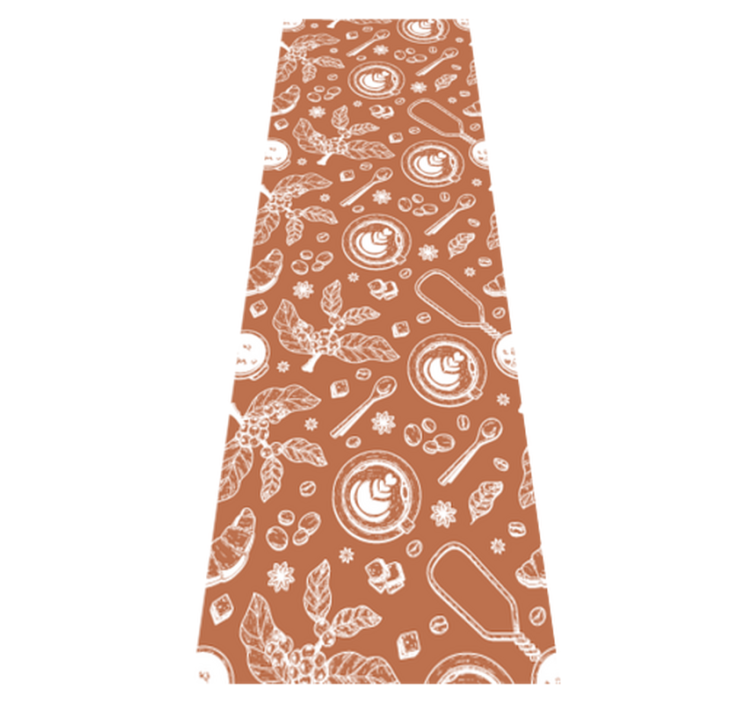 Kitchen vinyl rug with coffee seamless pattern - TenStickers