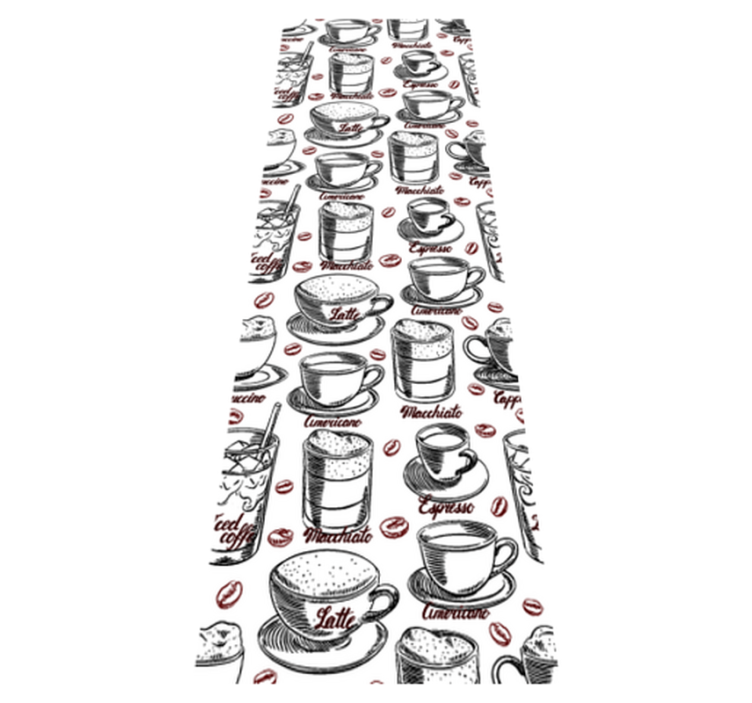 Coffee lover's kitchen vinyl rug - TenStickers