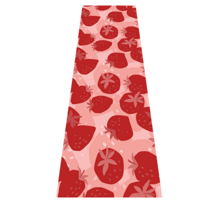 Kitchen vinyl rug with abstract seamless red strawberries - TenStickers