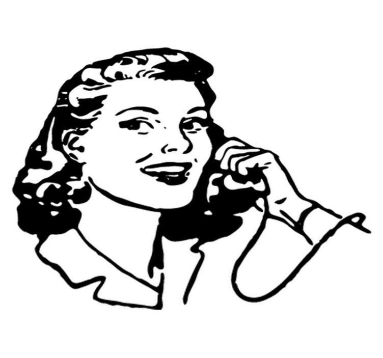 40's style woman bathroom vinyl rug - TenStickers