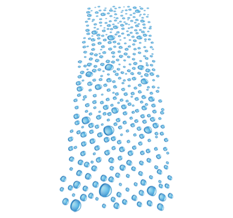 Bathroom vinyl rug water drops - TenStickers