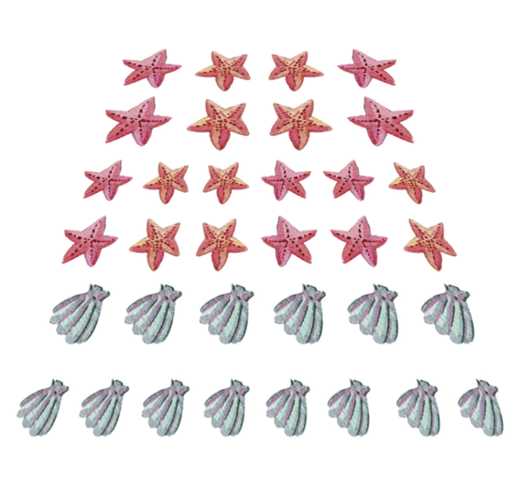 Bathroom vinyl rug starfish - TenStickers