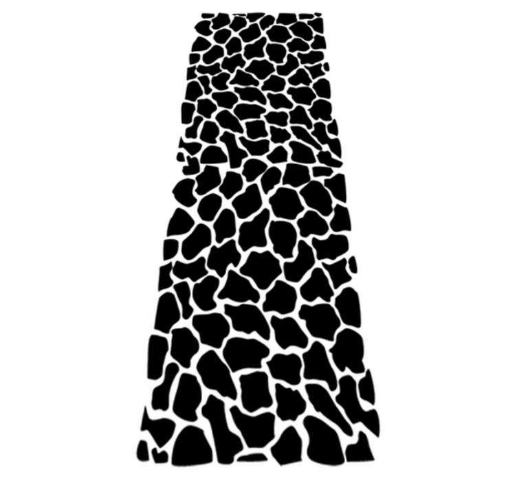 Giraffe print bathroom vinyl rug - TenStickers