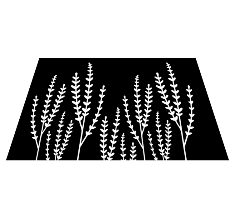 Black and white spikes bathroom vinyl rug - TenStickers