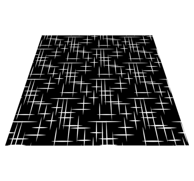 Bathroom vinyl rug with contemporary lines - TenStickers