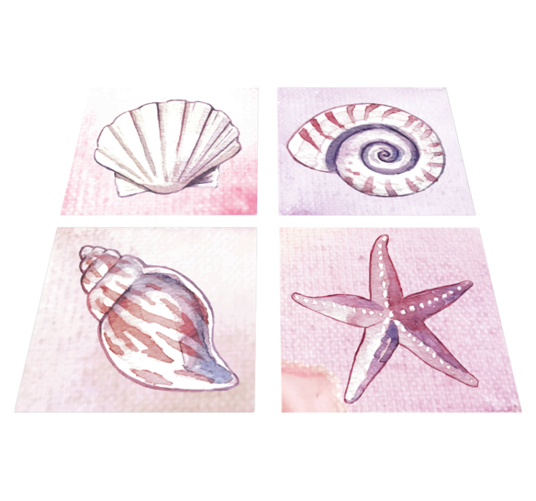 Bathroom vinyl rug sea life patterns - TenStickers