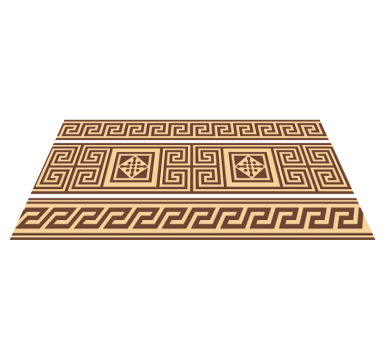 Bathroom vinyl rug with greek design - TenStickers