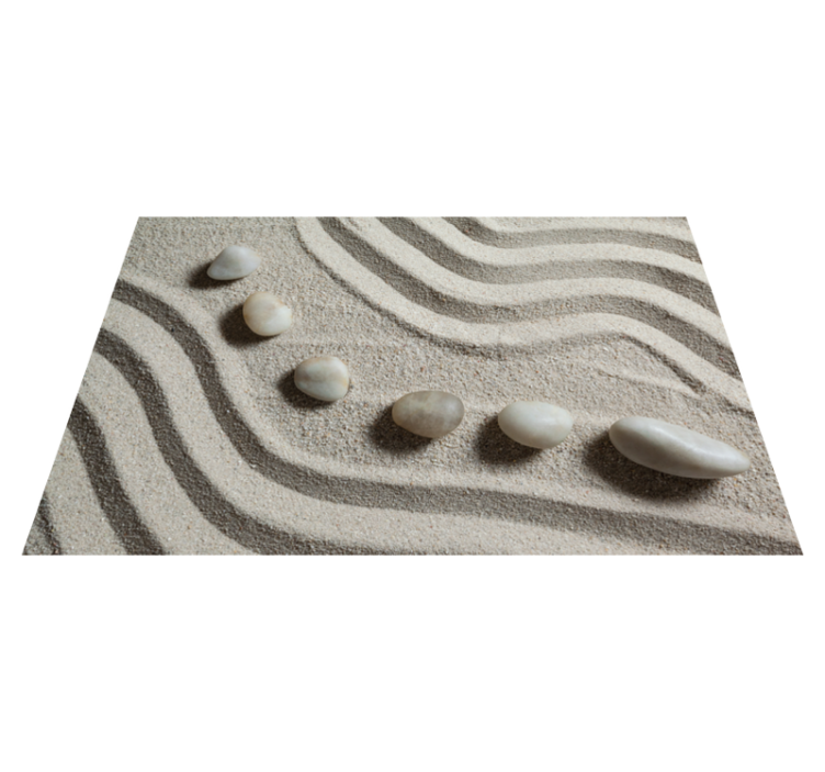 Bathroom vinyl rug zen path sand design - TenStickers