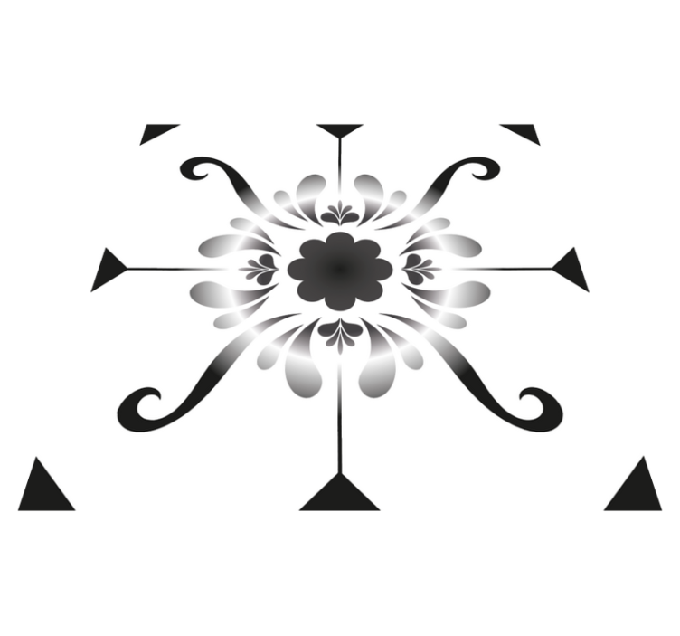 Bathroom vinyl rug in tile pattern design - TenStickers