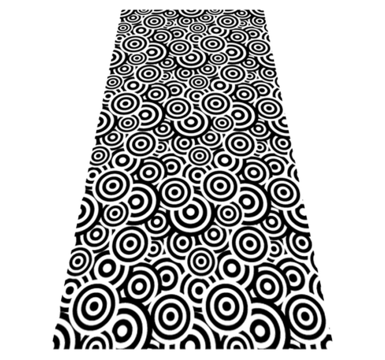 Bathroom vinyl rug with circular design - TenStickers