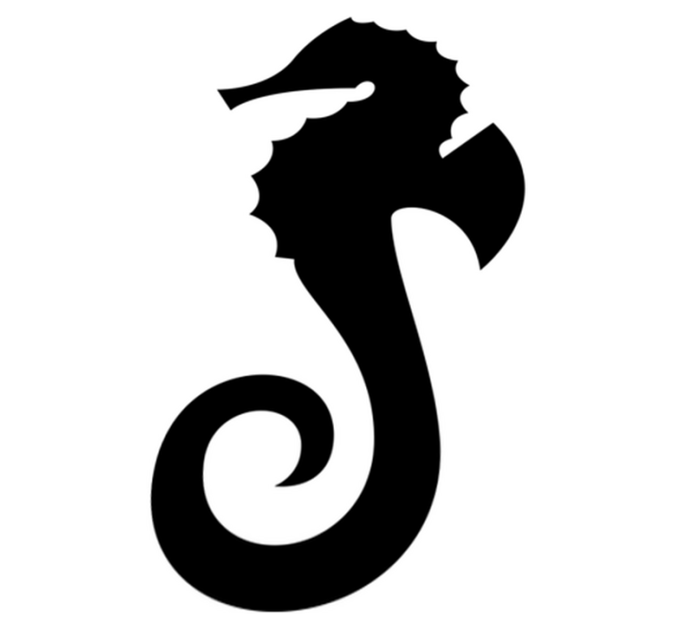 Sea horse set bathroom vinyl rug - TenStickers