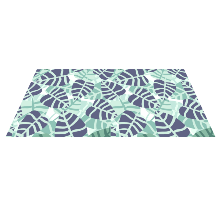 Flower vinyl rug with vibrant tropical flowers pattern - TenStickers