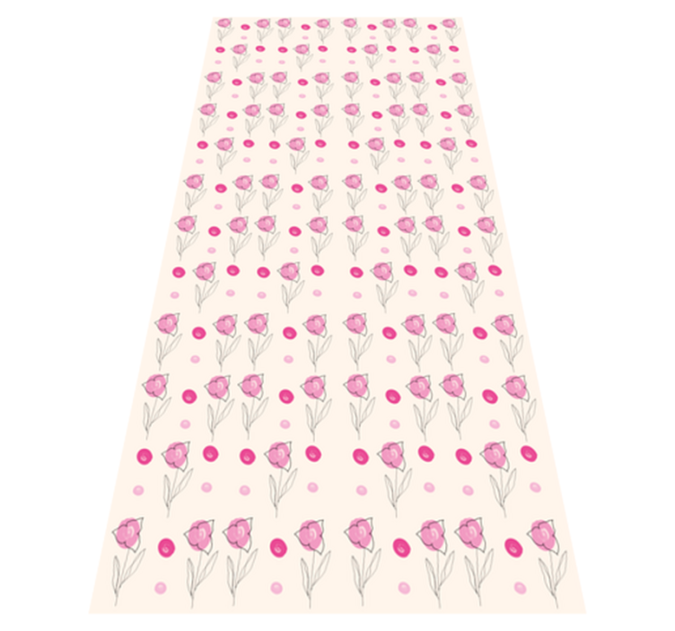 Flower vinyl rug bougainvillea pattern - TenStickers